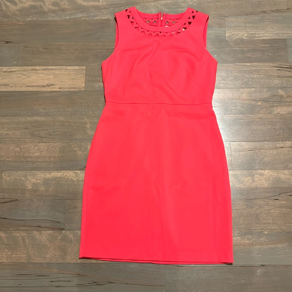 Ann Taylor LOFT bright pink dress sz 0